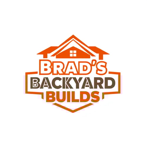 AI Design for Create a modern and slightly masculine idiogram logo for 'Brad's Backyard Builds', a company that assembles high-end kids' play equipment such as monkey bars, trampolines, and swing sets. Use a color palette based on reds and oranges. The logo should look modern, literal, and sophisticated, appealing to wealthy, time-poor parents. Incorporate elements that subtly suggest play equipment, construction, or backyard fun, but keep the design clean, geometric, and professional, suitable for a premium brand. Avoid overly playful or childish styles; focus on a trustworthy and high-quality appearance.