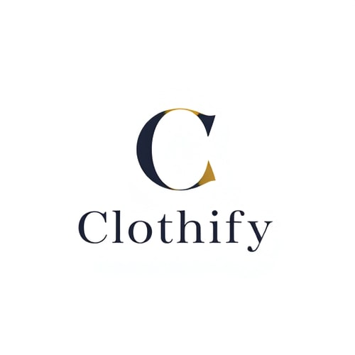 AI Design for Luxury monogram logo design for a premium clothing brand named "Clothify". Elegant and minimalist typography with a bold, custom letter "C" as the main symbol. Clean lines, sophisticated curves, subtle gold accents. Timeless, versatile, and perfect for use on clothing tags, labels, and packaging. Vector, flat design, high resolution.