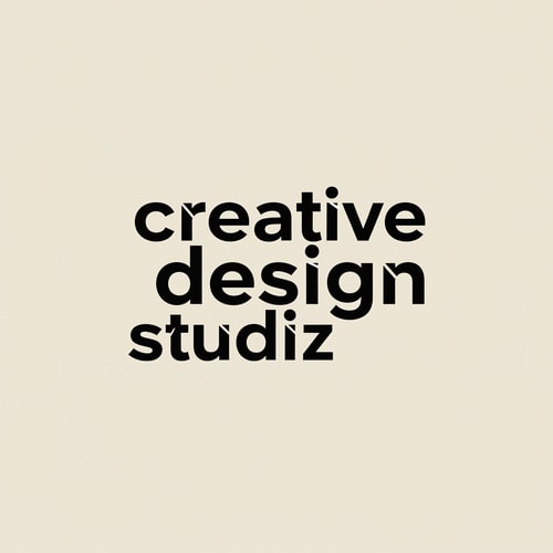 AI Design for Modern typographic logo for a creative design studio,
custom sans-serif lettering with subtle personality,
bold yet minimal typography,
letters slightly modified for uniqueness,
black typography on light beige background,
Swiss and editorial design influence,
clean, flat, vector logo,
strong spacing and rhythm,
professional and contemporary feeling,
no icons, no illustrations,
logo suitable for branding, fashion, and digital products