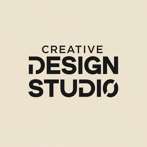 AI Design for Modern typographic logo for a creative design studio,
custom sans-serif lettering with subtle personality,
bold yet minimal typography,
letters slightly modified for uniqueness,
black typography on light beige background,
Swiss and editorial design influence,
clean, flat, vector logo,
strong spacing and rhythm,
professional and contemporary feeling,
no icons, no illustrations,
logo suitable for branding, fashion, and digital products