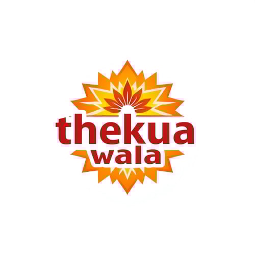 AI Design for i want to make logo for brand "thekua wala" give indian look