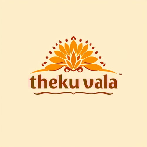 AI Design for i want to make logo for brand "thekua wala" give indian look