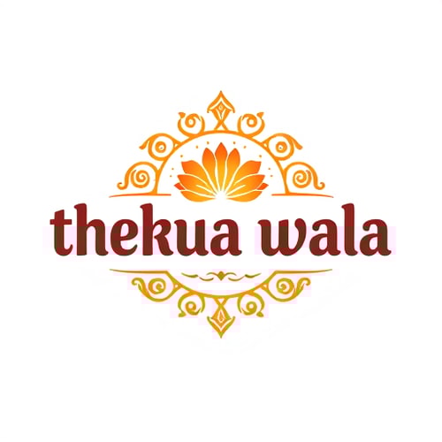 AI Design for i want to make logo for brand "thekua wala" give indian traditonal look