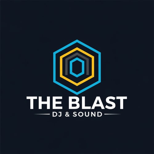 AI Design for give me logo for dj company and company name is The Blast DJ & Sound