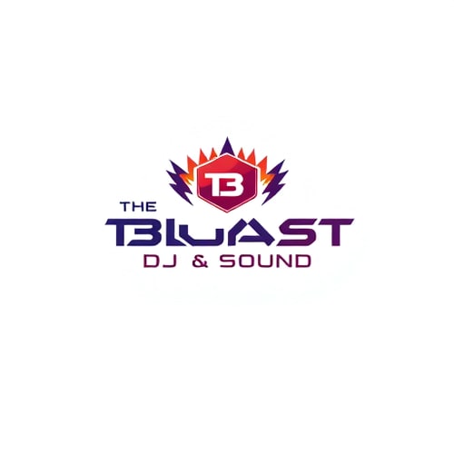 AI Design for give me logo for dj company and company name is The Blast DJ & Sound