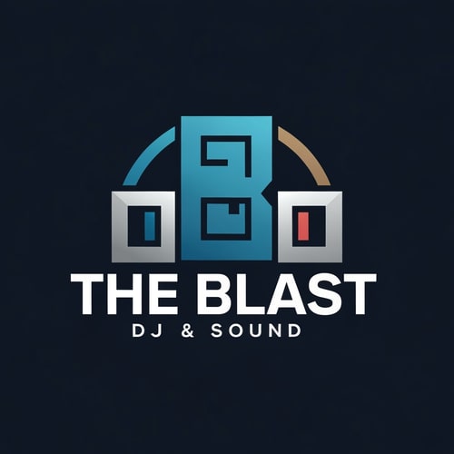 AI Design for give me logo for dj company and company name is The Blast DJ & Sound