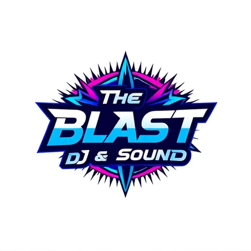 AI Design for give me logo for dj company and company name is The Blast DJ & Sound