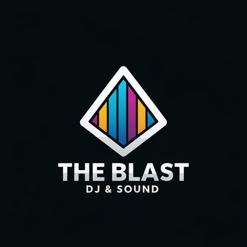 AI Design for give me logo for dj company and company name is The Blast DJ & Sound