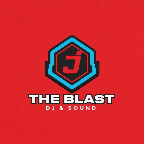 AI Design for give me logo for dj company and company name is The Blast DJ & Sound