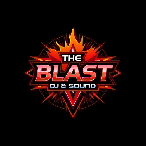 AI Design for give me logo for dj company and company name is The Blast DJ & Sound