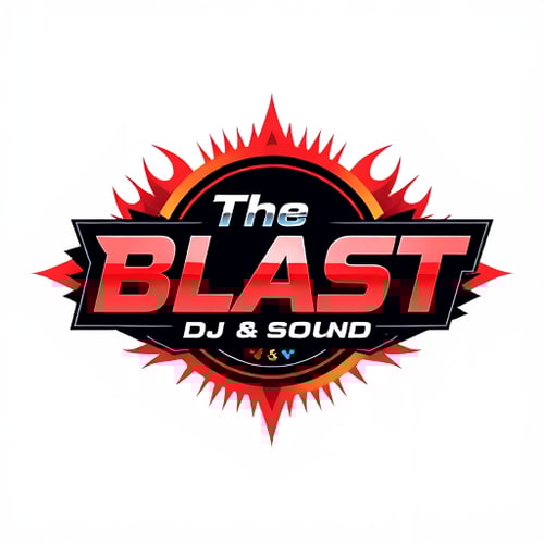 AI Design for give me logo for dj company and company name is The Blast DJ & Sound
