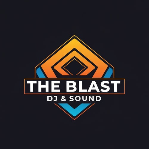 AI Design for give me logo for dj company and company name is The Blast DJ & Sound