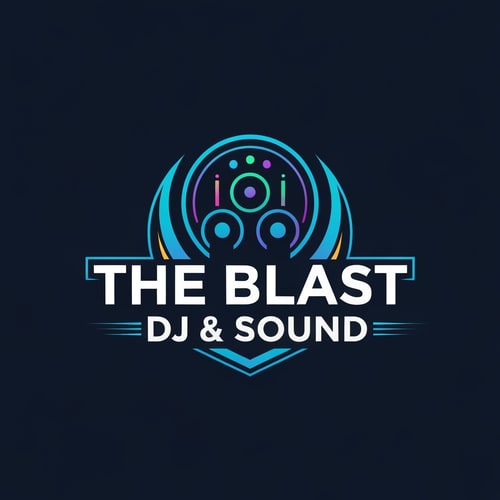AI Design for give me logo for dj company and company name is The Blast DJ & Sound