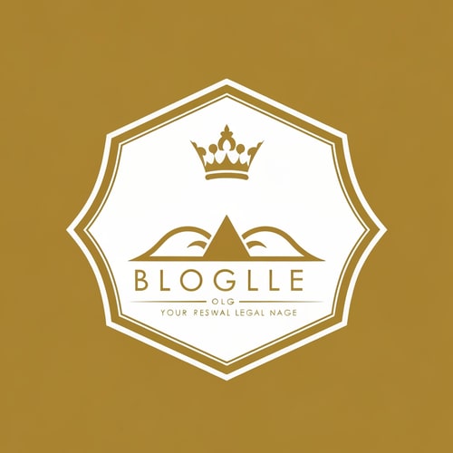 AI Design for i need a logo for my legal firm blog page which is must a professioinal and royal look with a white and gold mix of color and with out name stamp on the logo. my page name is bloglle