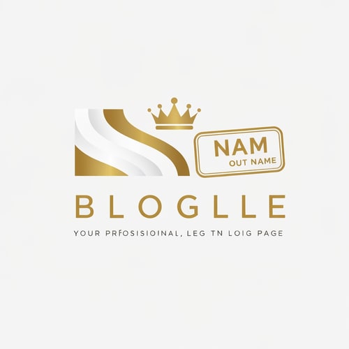 AI Design for i need a logo for my legal firm blog page which is must a professioinal and royal look with a white and gold mix of color and with out name stamp on the logo. my page name is bloglle