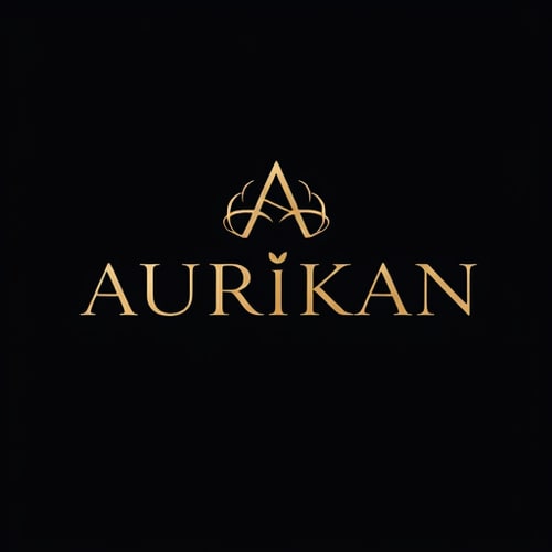 AI Design for Design a luxury, premium logo for a high-end perfume brand named “AURÍKAN”. The logo should feel elegant, royal, and sophisticated. Use a minimal yet bold typography style with a modern serif font. Emphasize the accented letter “Í” creatively.Include a subtle symbol that represents duality (light and dark), fragrance essence, or luxury — such as abstract smoke swirls, a crown, a monogram “A”, or a balanced split design.Color palette: black and gold, deep purple and rose pink, or champagne gold on dark background.Style: luxury perfume branding, minimal, clean, high-end fashion aesthetic, glossy finish, symmetrical layout, vector logo, high resolution, suitable for packaging and bottle label.Background: dark marble or gradient background for presentation, but also provide a clean transparent version.Make it look like a global premium fragrance house brand (similar to Dior, Chanel, Tom Ford level elegance).