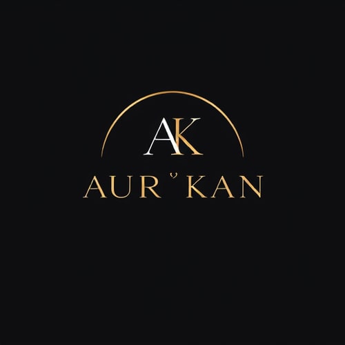 AI Design for Create a high-end luxury logo for a premium fragrance brand named “AURÍKAN”.The logo should reflect the sophistication and timeless elegance of global perfume houses like Dior, Chanel, and Tom Ford — minimal, iconic, refined, and powerful.Design a distinctive emblem using a partial circular frame (not a full circle) — such as an open arc, broken ring, or incomplete halo — symbolizing exclusivity and duality. The circle should feel balanced and artistic, not decorative.Inside or integrated with the arc, create a refined monogram combining the letters “A” and “K” in a modern serif or high-fashion typography style. The brand name “AURÍKAN” should appear in elegant uppercase lettering with strong spacing and a luxurious serif font. Emphasize the accented “Í” subtly for uniqueness.Style direction:– Minimal yet bold– Symmetrical and well-balanced– Clean vector logo– Timeless luxury aesthetic– Suitable for perfume bottle engraving and packaging embossingColor palette options:Black and metallic goldDeep charcoal and champagne goldRich purple and rose goldThe logo should look premium, iconic, and globally recognizable.Deliver on a clean background and also show a mockup version on a perfume bottle label.Ultra high resolution, sharp lines, luxury branding presentation.Add subtle luxury detailing inspired by haute couture fashion branding, but keep the design minimal and modern.