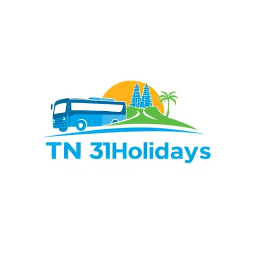 AI Design for Design a professional combination mark logo for TN 31 Holidays, a travel and tourism company from Tamil Nadu. The logo should balance modern professionalism with a sense of adventure and cultural identity.Elements to consider:A clean, minimal symbol or icon that reflects travel, holidays, and exploration (like a Bus, Cars, palm tree, sun, or road).Subtle inspiration from Tamil Nadu culture or heritage (temple tower silhouette, waves, coconut trees, hills).Professional typography for “TN 31 Holidays” in bold, modern Long Fonts.Use a color palette that feels vibrant yet trustworthy (blue, orange, green, or earthy tones).Ensure scalability: must look clear on websites, social media, print, and merchandise.Style: Clean, modern, minimal, with a balance of corporate and friendly travel vibes.