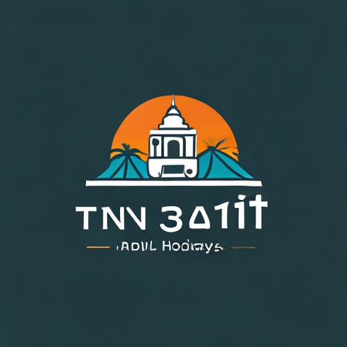 AI Design for Design a professional combination mark logo for TN 31 Holidays, a travel and tourism company from Tamil Nadu. The logo should balance modern professionalism with a sense of adventure and cultural identity.Elements to consider:A clean, minimal symbol or icon that reflects travel, holidays, and exploration (like a Bus, Cars, palm tree, sun, or road).Subtle inspiration from Tamil Nadu culture or heritage (temple tower silhouette, waves, coconut trees, hills).Professional typography for “TN 31 Holidays” in bold, modern Long Fonts.Use a color palette that feels vibrant yet trustworthy (blue, orange, green, or earthy tones).Ensure scalability: must look clear on websites, social media, print, and merchandise.Style: Clean, modern, minimal, with a balance of corporate and friendly travel vibes.