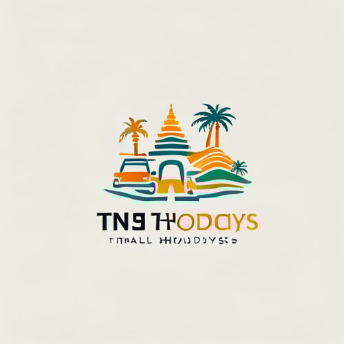 AI Design for Design a professional combination mark logo for TN 31 Holidays, a travel and tourism company from Tamil Nadu. The logo should balance modern professionalism with a sense of adventure and cultural identity.Elements to consider:A clean, minimal symbol or icon that reflects travel, holidays, and exploration (like a Bus, Cars, palm tree, sun, or road).Subtle inspiration from Tamil Nadu culture or heritage (temple tower silhouette, waves, coconut trees, hills).Professional typography for “TN 31 Holidays” in bold, modern Long Fonts.Use a color palette that feels vibrant yet trustworthy (blue, orange, green, or earthy tones).Ensure scalability: must look clear on websites, social media, print, and merchandise.Style: Clean, modern, minimal, with a balance of corporate and friendly travel vibes.
