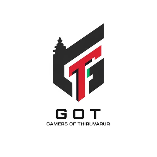 AI Design for Design a clean and minimal esports logo mark for “GOT – Gamers of Thiruvarur”.
Create a bold abstract symbol using sharp geometric shapes and strong negative space.
Modern gaming logo, flat vector style, no shadows or gradients.
High readability at small sizes, white background.