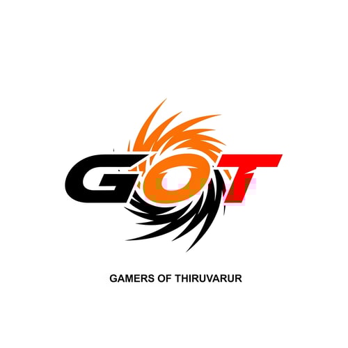 AI Design for Create a modern esports logo for “GOT – Gamers of Thiruvarur”.
Design an abstract emblem combining the letters G O T into a powerful energy swirl symbol.
Use sharp angular shapes, dynamic motion, and a bold minimal style.
Flat vector design, high contrast, suitable for gaming team branding.
Color palette: orange and black or red and black.
Clean white background, no gradients, no mockups, no text effects.