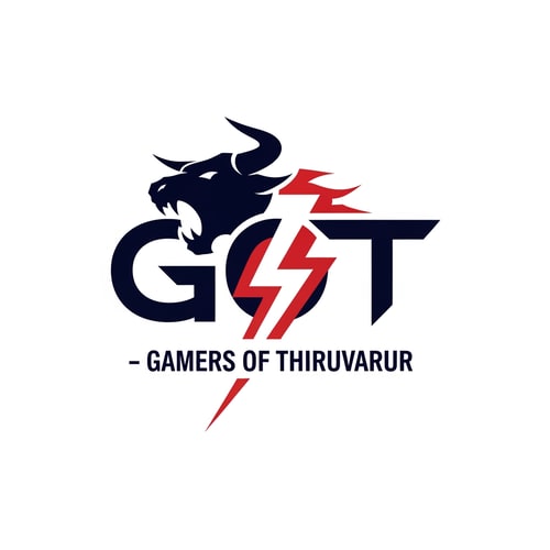 AI Design for Create an abstract esports logo for “GOT – Gamers of Thiruvarur” using a monogram style.
The letters G O T should subtly form a fierce energy symbol or mythical creature shape. Greek Mythology symbols
Modern, aggressive, sharp vector design inspired by professional esports teams.
Flat colors, high contrast, minimalistic, white background.