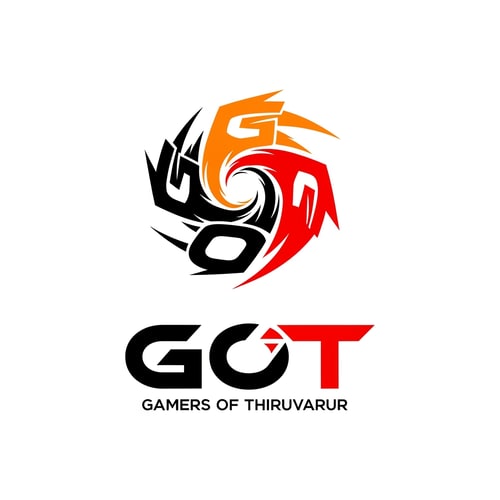 AI Design for Create a modern esports logo for “GOT – Gamers of Thiruvarur”.
Design an abstract emblem combining the letters G O T into a powerful energy swirl symbol.
Use sharp angular shapes, dynamic motion, and a bold minimal style.
Flat vector design, high contrast, suitable for gaming team branding.
Color palette: orange and black or red and black.
Clean white background, no gradients, no mockups, no text effects.