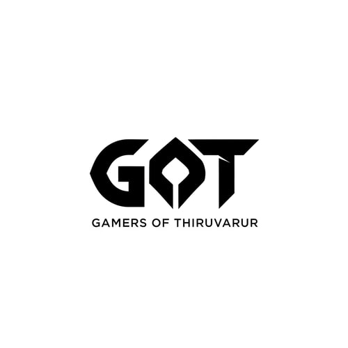 AI Design for Design a clean and minimal esports logo mark for “GOT – Gamers of Thiruvarur”.
Create a bold abstract symbol using sharp geometric shapes and strong negative space.
Modern gaming logo, flat vector style, no shadows or gradients.
High readability at small sizes, white background.