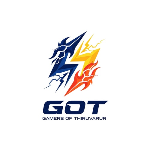 AI Design for Design a unique esports logo for “GOT – Gamers of Thiruvarur” inspired by gaming culture and Tamil Nadu identity.
Use a bold abstract symbol with lightning or flame energy, subtle regional influence without literal icons.
Sharp geometric vector style, aggressive esports look.
Flat design, minimal colors, professional gaming team logo.
White background, scalable vector logo.