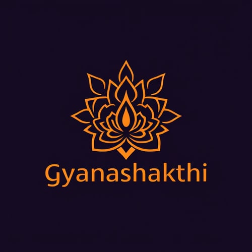 AI Design for generate a logo for gyanashakthi a concept of spirituality