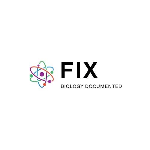 AI Design for Name to incorporate in the logo
FIX

Slogan to incorporate in the logo
Biology Documented.

Description of the organization and its target audience
FIX is a biological data platform operating in the eldercare sector. We work with nursing homes across Scandinavia.

Our audience is institutional — operators, procurement managers, and healthcare investors. The brand must signal scientific precision, trust, and humanity simultaneously. Not clinical. Not soft. Both.

Industry
Medical & Pharmaceutical