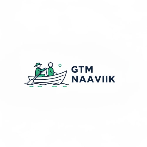 AI Design for Create a minimal and modern logo for a digital marketing agency named “GTM Naavik”.
Concept: a small elegant boat sailing smoothly on calm water.
In the boat, a Naavik (sailor) is rowing the boat gently, while the customer sits peacefully and relaxed, symbolizing trust, comfort, and smooth completion of work.
The design should give a peaceful, balanced, and confident feeling — showing that GTM Naavik helps clients reach their goals effortlessly.
Style: flat vector, clean lines, minimal details, modern and professional.
Use only two brand colors:
#0A3D62 (deep navy blue) — for trust and depth
#1ABC9C (teal green) — for growth and freshness
Typography: modern sans-serif, simple and neat, text “GTM Naavik” beside or below the icon.
Background: plain white or transparent.
Overall mood: peaceful, trustworthy, growth-oriented, and smooth like calm waves.