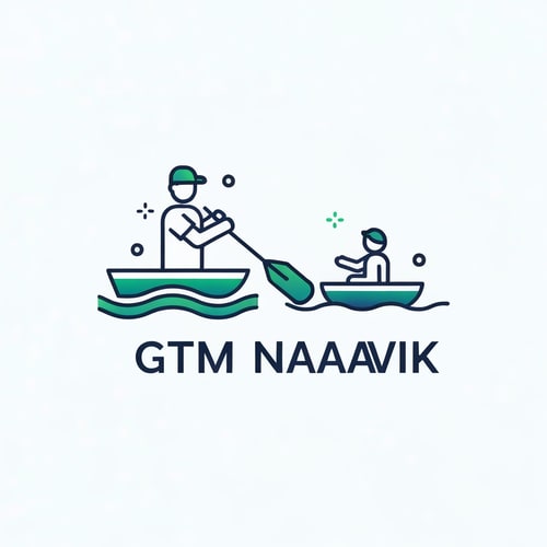 AI Design for A professional and creative logo for a digital marketing agency named “GTM Naavik”.
The logo features a naavik (boat sailor) steering a small boat in a calm digital sea — symbolizing guiding customers smoothly toward growth and success.
The sailor (Naavik) is confidently holding the oar, representing control and direction.
The customer is sitting peacefully in the boat, symbolizing satisfaction and trust.
Use a modern minimal vector style, clean lines, and subtle wave elements to reflect technology and movement.
Main brand colors: deep navy blue (#0A3D62) and teal green (#1ABC9C).
The text “GTM Naavik” should be clear, modern, and tech-inspired font below or beside the icon.
The logo should feel trustworthy, innovative, and professional, suitable for a digital marketing agency.
Style inspiration: flat vector, geometric, gradient blend, minimalistic composition.
Background: light or white.