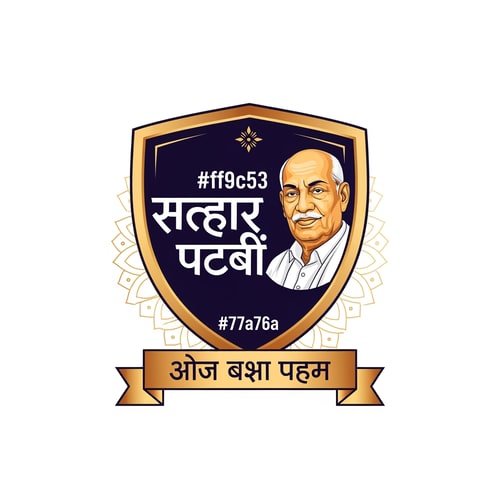 AI Design for Create a premium vector logo inspired by Indian heritage for "सरदार रथयात्रा".
The logo should have a royal shield-style shape similar to traditional Indian emblem designs.
Main focus: a realistic illustrated portrait of Sardar Vallabhbhai Patel on the right side, same style as reference (dignified, detailed vector illustration, warm lighting, respectful look).
Color palette strictly:
Primary color: #ff9c53
Secondary color: #77a76a
Use gradients and golden highlights to make it premium.
Important elements:
- Keep the exact Hindi text: "सरदार रथयात्रा"
- Tagline below in ribbon banner: "सरदार आपके द्वार"
- Remove the chariot (rath) completely
- Maintain similar composition and layout as the reference logo
- Clean vector lines, high-end branding style
- Balanced typography with bold Hindi lettering
- Minimal but elegant decorative Indian motifs
- White or light neutral background
Style:
modern + traditional Indian fusion logo, vector, print-ready, ultra high resolution, professional branding, Adobe Illustrator style.
flat vector logo, brand identity, symmetrical composition, minimal shadows, crisp edges, 4k, print ready