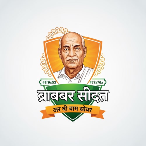 AI Design for Create a premium vector logo inspired by Indian heritage for "सरदार रथयात्रा".
The logo should have a royal shield-style shape similar to traditional Indian emblem designs.
Main focus: a realistic illustrated portrait of Sardar Vallabhbhai Patel on the right side, same style as reference (dignified, detailed vector illustration, warm lighting, respectful look).
Color palette strictly:
Primary color: #ff9c53
Secondary color: #77a76a
Use gradients and golden highlights to make it premium.
Important elements:
- Keep the exact Hindi text: "सरदार रथयात्रा"
- Tagline below in ribbon banner: "सरदार आपके द्वार"
- Remove the chariot (rath) completely
- Maintain similar composition and layout as the reference logo
- Clean vector lines, high-end branding style
- Balanced typography with bold Hindi lettering
- Minimal but elegant decorative Indian motifs
- White or light neutral background
Style:
modern + traditional Indian fusion logo, vector, print-ready, ultra high resolution, professional branding, Adobe Illustrator style.
flat vector logo, brand identity, symmetrical composition, minimal shadows, crisp edges, 4k, print ready