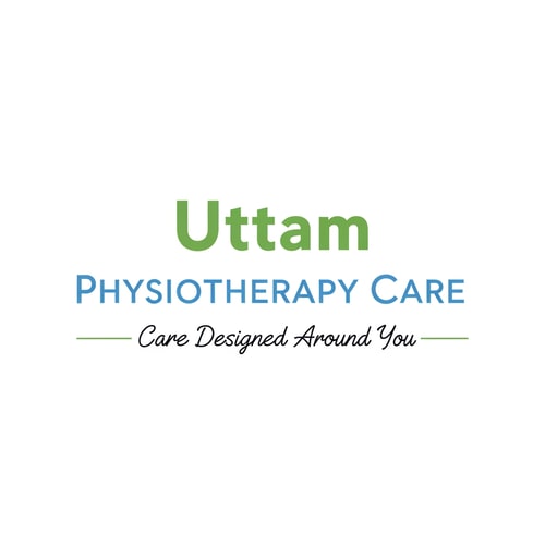 AI Design for Create a premium text-based logo for Uttam Physiotherapy Care using clean sans-serif typography.
Emphasize the word “Uttam” slightly using color or font weight.
Tagline “Care Designed Around You” in a thin, elegant style below the name.
Minimal healthcare branding, green and blue color palette only, flat vector logo.