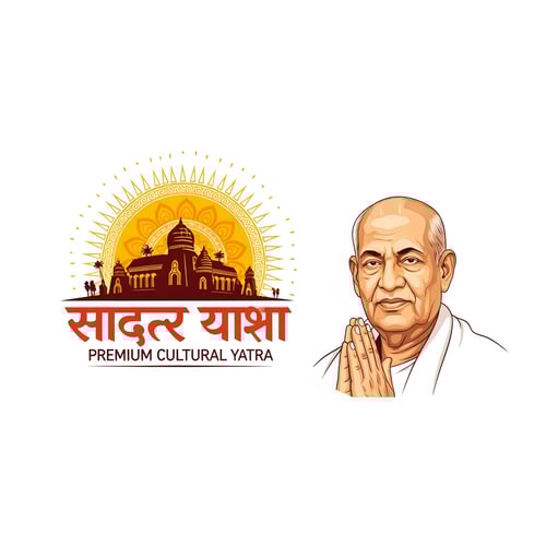 AI Design for Create a premium vector logo for a cultural yatra event named "सरदार रथयात्रा".
Design style:
Festive Indian yatra theme, energetic and traditional but modern branding style.
Main highlight:
A detailed vector portrait of Sardar Vallabhbhai Patel on the right side, similar to the reference image, respectful and iconic look.
Color palette strictly:
Primary color: #ff9c53
Secondary color: #77a76a
Use smooth gradients and elegant highlights.
Important elements:
- Keep the exact Hindi text: "सरदार रथयात्रा"
- Tagline below in banner: "सरदार आपके द्वार"
- Remove the chariot (rath) icon completely
- Add subtle yatra / festival elements like:
saffron flags, traditional Indian decorative shapes, festive patterns, spiritual journey feeling
- Clean modern vector logo design
- Balanced composition
- Professional branding
- Transparent or light background
- Ultra high resolution, print ready
Style:
Indian festival branding logo, vector illustration, modern + traditional, elegant, professional logo design.