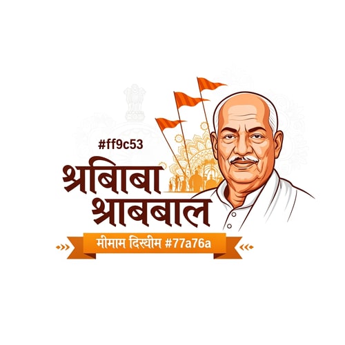 AI Design for Design a premium vector logo for a cultural Indian event named "सरदार रथयात्रा".
Concept:
The logo should represent a spiritual journey (yatra), heritage, and leadership.
The design must look grand, traditional, and suitable for a large public event or campaign.
Main focus:
A detailed and dignified vector portrait of Sardar Vallabhbhai Patel on the right side, similar style to the reference image, clean illustration, iconic Indian leader look, warm lighting, respectful expression.
Typography:
Bold Hindi typography for the title:
"सरदार रथयात्रा"
Tagline below in a ribbon banner:
"सरदार आपके द्वार"
Color palette (strictly use only these):
Primary: #ff9c53
Secondary: #77a76a
Use elegant gradients, subtle gold-like highlights, and premium contrast.
Important changes:
- Remove the chariot (rath) icon completely
- Instead add subtle yatra elements like:
saffron flags, spiritual decorative patterns, Indian cultural motifs
- The logo should feel dynamic like a journey or procession
- Balanced layout similar to the reference design
- Premium event branding quality
Style:
Modern Indian festival logo, clean vector illustration, flat design with soft gradients, professional branding, Adobe Illustrator style.
Output:
Ultra high resolution, print ready, sharp vector logo, white or transparent background, centered composition, crisp edges, minimal clutter.