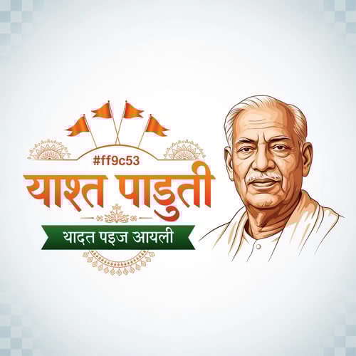 AI Design for Create a premium vector logo for a cultural yatra event named "सरदार रथयात्रा".
Design style:
Festive Indian yatra theme, energetic and traditional but modern branding style.
Main highlight:
A detailed vector portrait of Sardar Vallabhbhai Patel on the right side, similar to the reference image, respectful and iconic look.
Color palette strictly:
Primary color: #ff9c53
Secondary color: #77a76a
Use smooth gradients and elegant highlights.
Important elements:
- Keep the exact Hindi text: "सरदार रथयात्रा"
- Tagline below in banner: "सरदार आपके द्वार"
- Remove the chariot (rath) icon completely
- Add subtle yatra / festival elements like:
saffron flags, traditional Indian decorative shapes, festive patterns, spiritual journey feeling
- Clean modern vector logo design
- Balanced composition
- Professional branding
- Transparent or light background
- Ultra high resolution, print ready
Style:
Indian festival branding logo, vector illustration, modern + traditional, elegant, professional logo design.