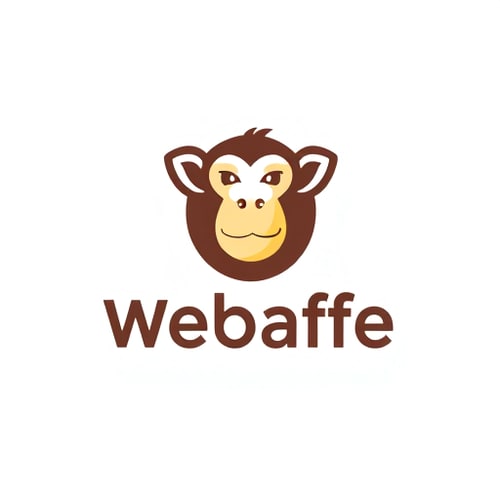 AI Design for make a Webaffe logo Webaffe” means “Web + Monkey”
• Webaffe is an international big player web agency. :
