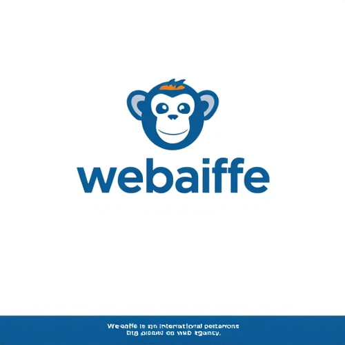 AI Design for make a Webaffe logo Webaffe” means “Web + Monkey”
• Webaffe is an international big player web agency. :