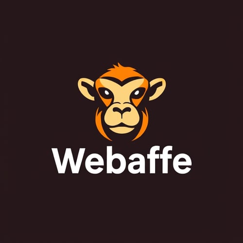 AI Design for make a Webaffe typography logo Webaffe Web + Monkey touch