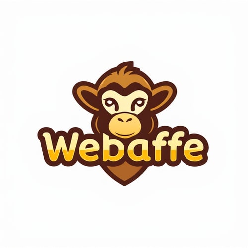 AI Design for make a Webaffe typography logo Webaffe Web + Monkey touch