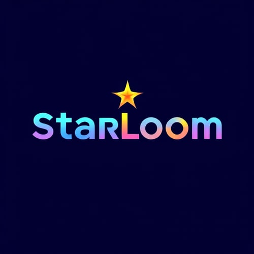 AI Design for create starloom text logo only not logo