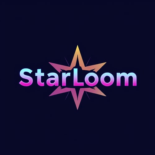 AI Design for create starloom text logo only no need to add logo