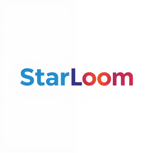 AI Design for create starloom text logo only no need to add logo