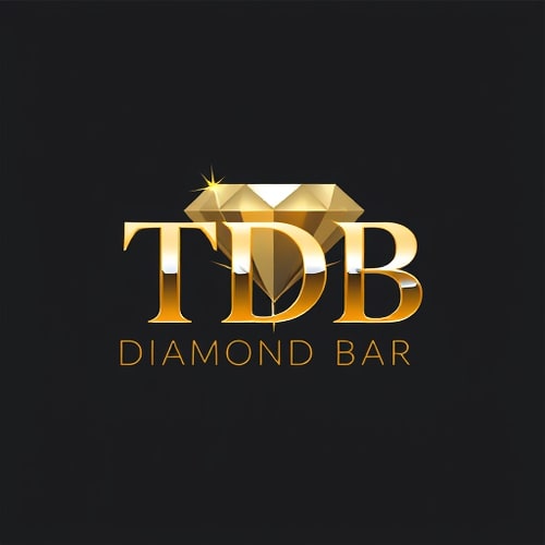 AI Design for The Diamond Bar Logo Mix the letters TDB Word Add diamond in this more creative