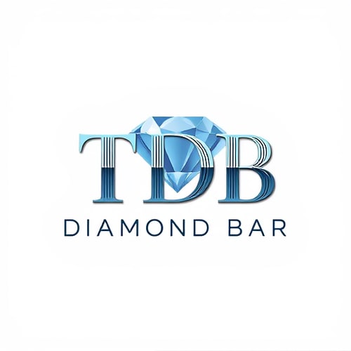 AI Design for The Diamond Bar Logo Mix the letters TDB Word Add diamond in this more creative