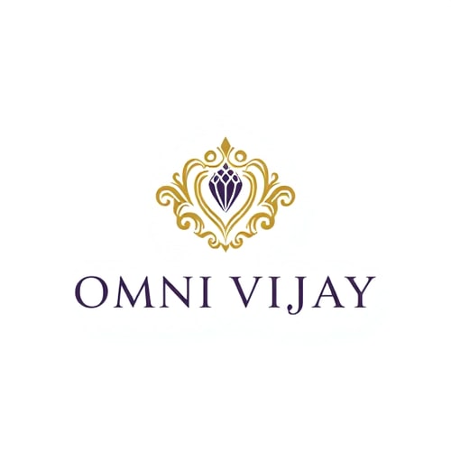AI Design for "Luxury jewellery brand logo for ‘OMNI VIJAY’  suitable for a luxury jewellery identity."